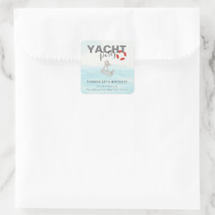 Sticker Carré Bateau bateau bateau bateau croisière fête d'anniv