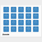 Sticker Carré Bateau de croisière (Feuille)