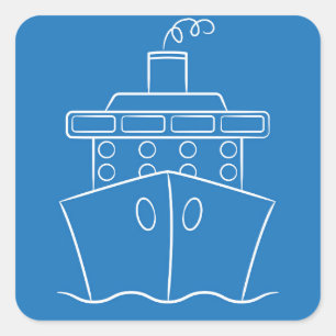 Sticker Carré Bateau de croisière