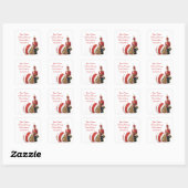 Sticker Carré Bateau de tambour et bal de Noël (Feuille)