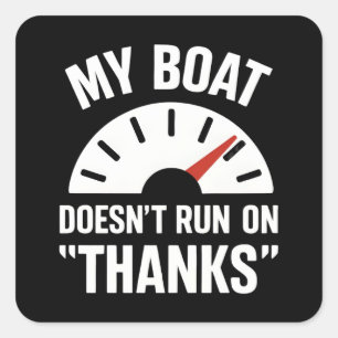 Sticker Carré Bateau ne fonctionne pas Merci Funny Boat Capitain