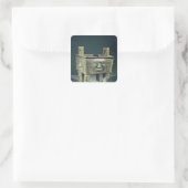 Sticker Carré Bateau rectangulaire à visages humains (Sac)