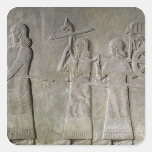 Sticker Carré Bateaux à boisson et char royal (Devant)