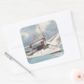 Sticker Carré Bateaux de pêche, Key West (Enveloppe)