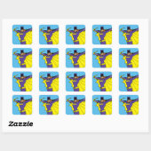 Sticker Carré Batgirl (Feuille)