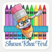 Sticker Carré BÂTIMENT D'Articles D'Art (Devant)