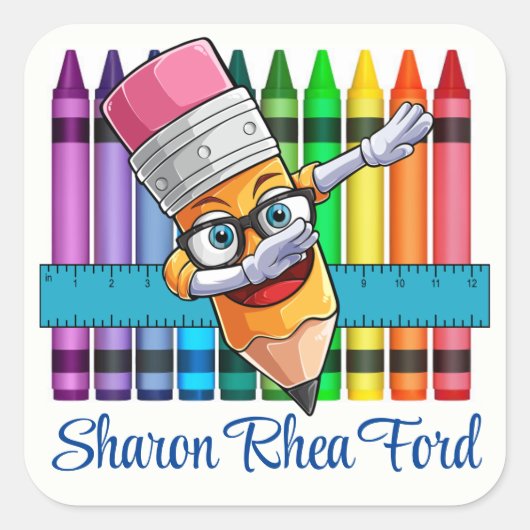 Sticker Carré BÂTIMENT D'Articles D'Art (Devant)