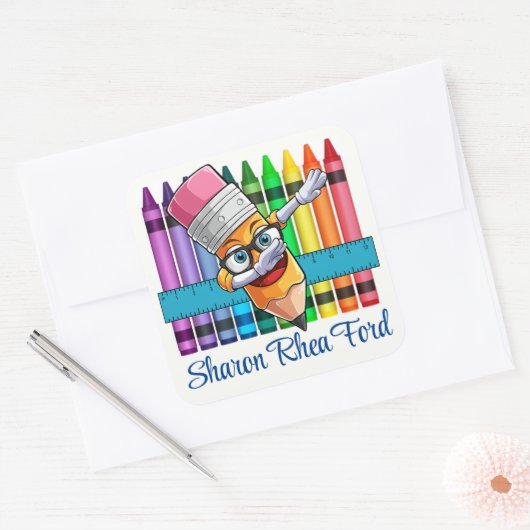 Sticker Carré BÂTIMENT D'Articles D'Art (Enveloppe)