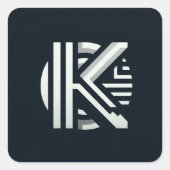 STICKER CARRÉ BÂTIMENT DE STYLE LETTRE CRÉATIVE (Devant)