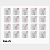 STICKER CARRÉ BÂTIMENTS POUR LA PREMIÈRE NOËL DE BÉBÉ (Feuille)