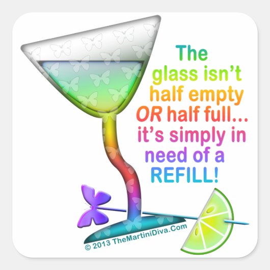 STICKER CARRÉ BÂTIMENTS - VERRE DEMI PLEINE (Devant)