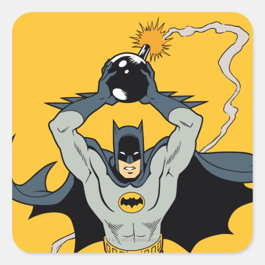 Sticker Carré Batman Coureur Avec Bombe (Devant)