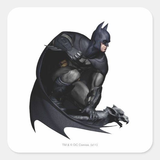 Sticker Carré Batman Crouching (Devant)