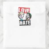Sticker Carré Batman | Harley Quinn et Joker Love/Hate (Sac)