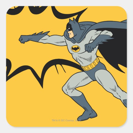 Sticker Carré Batman Punch (Devant)