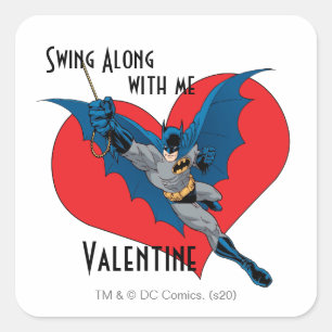 Sticker Carré Batman Valentine Swing Along With Me