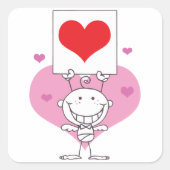 Sticker Carré Bâton Cupid (Devant)