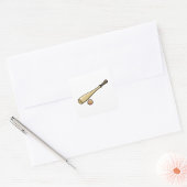 Sticker Carré Batte de baseball en bois