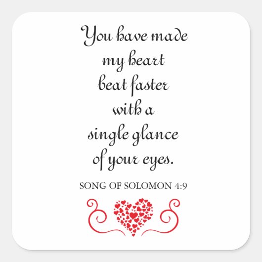 Sticker Carré Batterie cardiaque plus rapide | Citation de la Bi (Devant)