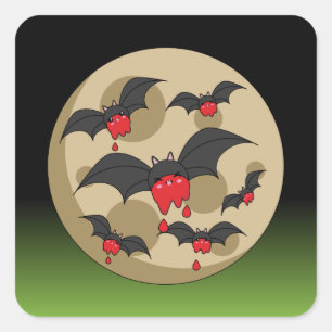 Sticker Carré Battes Vampire de Ketchup