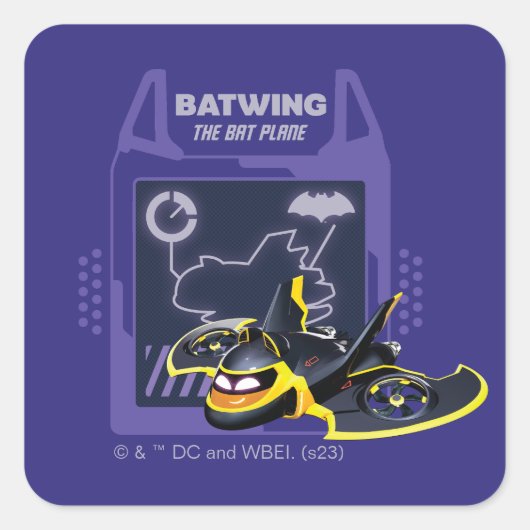 Sticker Carré Batwheel™ Batwing - Plan De Batterie (Devant)