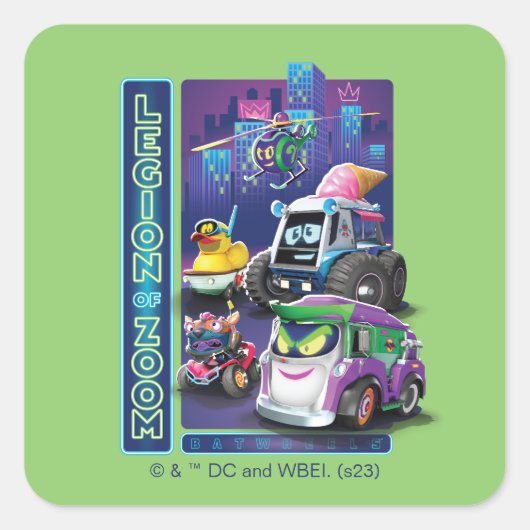 Sticker Carré Batwheel™ - Légion de Zoom (Devant)