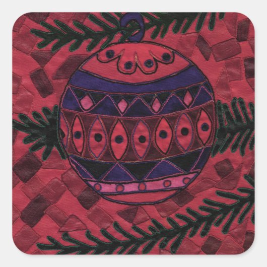 Sticker Carré Bauble (Devant)