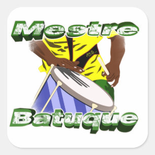Sticker Carré BBaC Stiker Mestre Batuc Samba Batucada Brasil