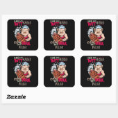 Sticker Carré BBQ|BBQ Grillmaster Like Butt Rubbed & Pork Pulbbe (Feuille)