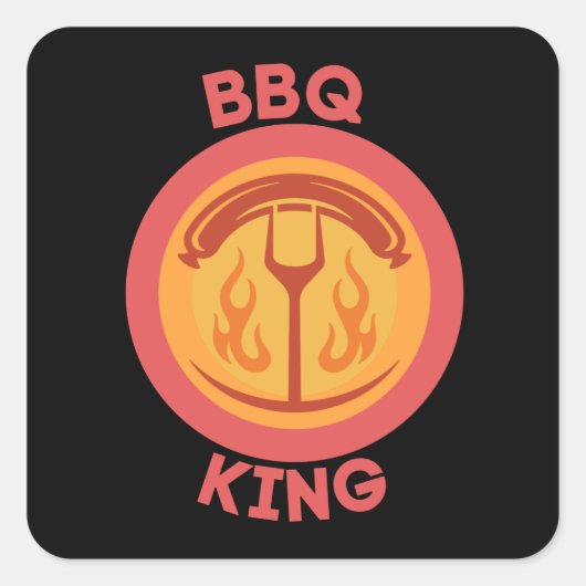 STICKER CARRÉ BBQ KING (Devant)