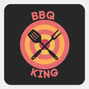 STICKER CARRÉ BBQ KING