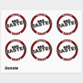 Sticker Carré BBQ Master King of the Grille (Feuille)