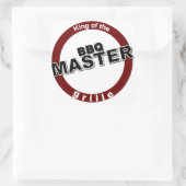 Sticker Carré BBQ Master King of the Grille (Sac)