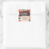 Sticker Carré BBQ Thanksgiving Ami-Action ménagère (Sac)