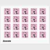 Sticker Carré Be Different Ballet Chaussures Noir et Blanc (Feuille)