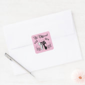 Sticker Carré Be Different Ballet Chaussures Noir et Blanc (Enveloppe)