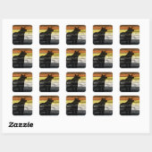 Sticker Carré Bear Pride Wood Art (Feuille)