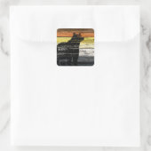 Sticker Carré Bear Pride Wood Art (Sac)