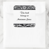 Sticker Carré Beardsley Bordure élégante Plaque (Sac)