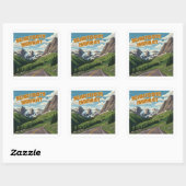 Sticker Carré Beartooth Highway Montana Wyoming Paysage (Feuille)