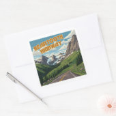 Sticker Carré Beartooth Highway Montana Wyoming Paysage (Enveloppe)