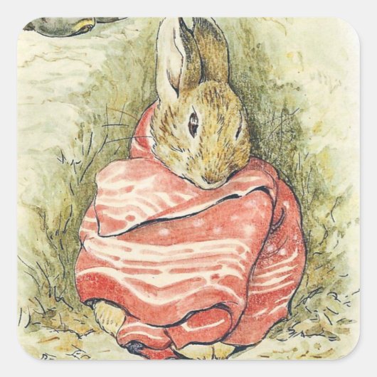 Sticker Carré Beatrix Potter Rabbit (Devant)