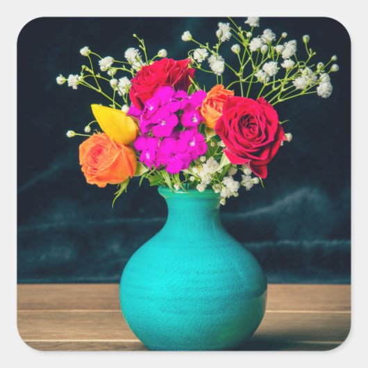 Sticker Carré Beau arrangement Fleur Encore Vie (Devant)