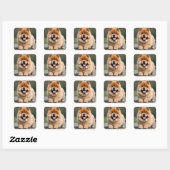 Sticker Carré Beau Chow Chow Chow (Feuille)