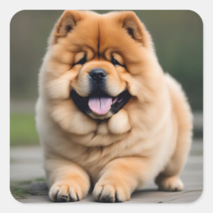 Sticker Carré Beau Chow Chow Chow