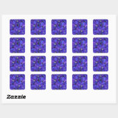 Sticker Carré Beau delphinium bleu (Feuille)