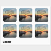 STICKER CARRÉ BEAU JOHN 3:16 SUNSET PHOTO DESIGN (Feuille)