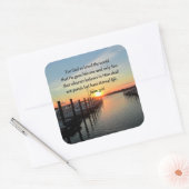 STICKER CARRÉ BEAU JOHN 3:16 SUNSET PHOTO DESIGN (Enveloppe)