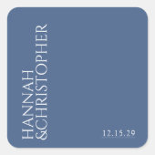 Sticker Carré Beau Mariage bleu (Devant)