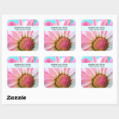 Sticker Carré Beau Mariage photo Pink Flower Up (Feuille)